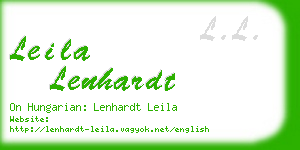 leila lenhardt business card
